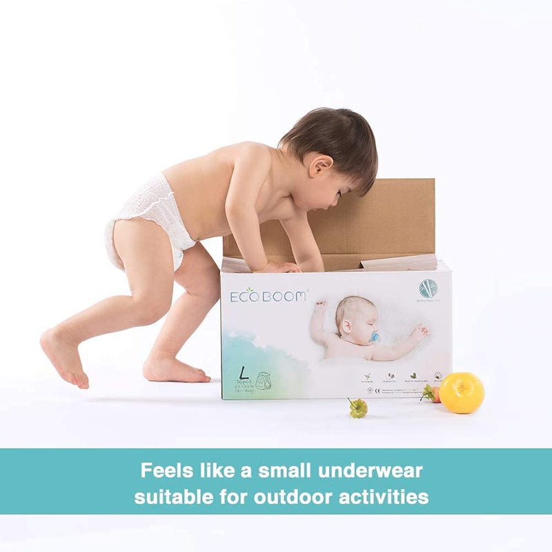 Bamboo Nappies Pants. Organic Diapers Easy Wear. Size 6 (33 lb+) XXL (68 Count)