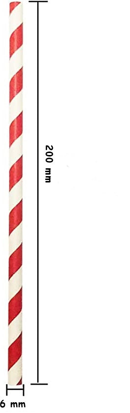 Multicoloured Paper Straw. (Pack of 250)