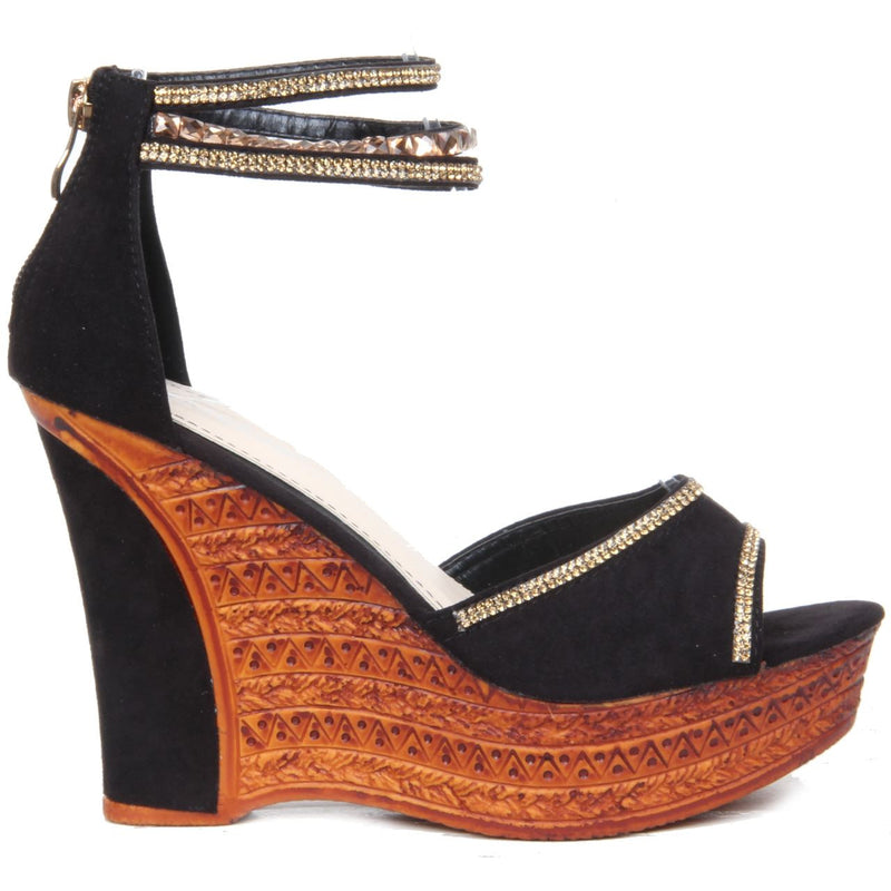 High Heel Platform Sandals - H20231 (Black)