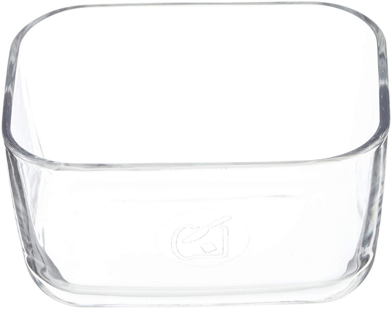 4x Glass Food Storage Container. Butter Dish with Lid. (405 cc/ml)