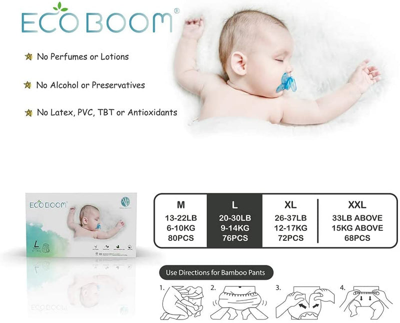 Baby Nappies Training Pants. Size L (9-14 kg / 20-30 lb) 76 Nappies.