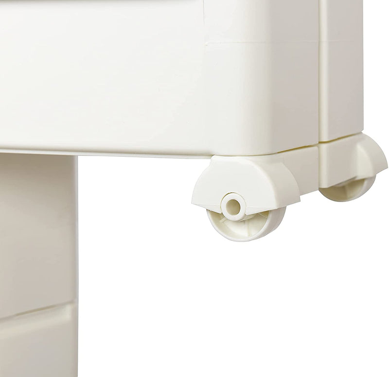 4 Tier Slim Slide Kitchen Trolley. Rack Storage Shelf Organiser Holder On Wheels.