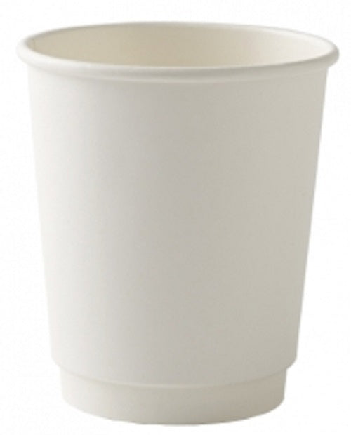 Dispo White Double Wall Hot Drink Paper Cups. (Box of 500) (8oz)