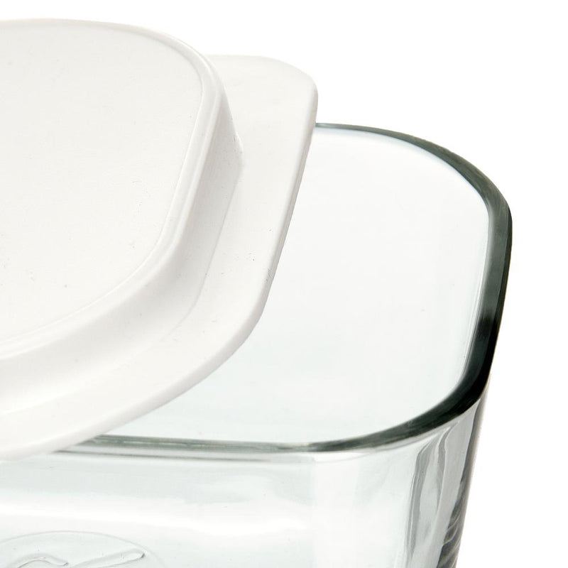 4x Glass Food Storage Container. Butter Dish with Lid. (405 cc/ml)