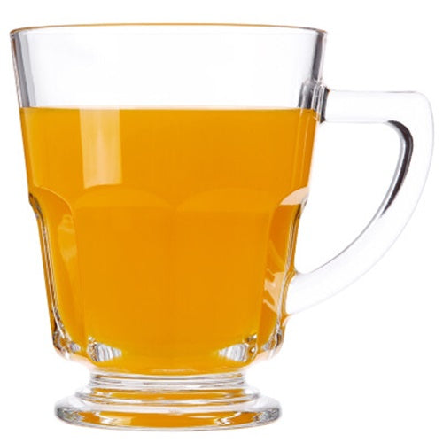 Premium Glass Coffee Mugs - Elegant Tea and Coffee Cups with Handles (Pack of 6, 260 ml Each)