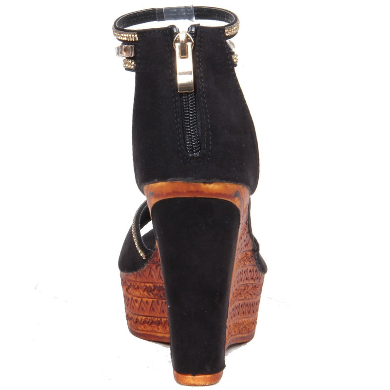 High Heel Platform Sandals - H20231 (Black)