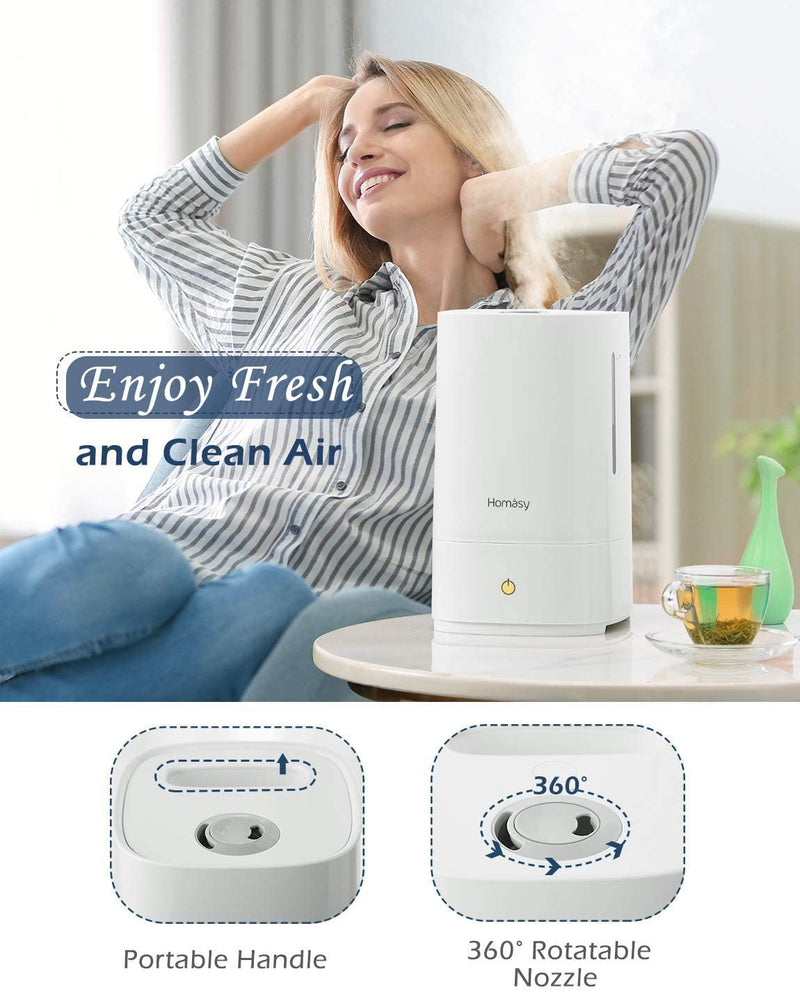 Ultrasonic Cool Mist Humidifier 4.5 L. Fresh Air Humidifiers. 28dB Quiet.