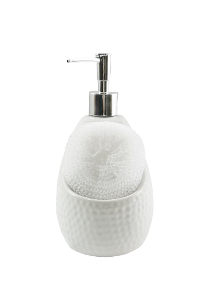 Ceramic Soap Dispenser with Sponge.
