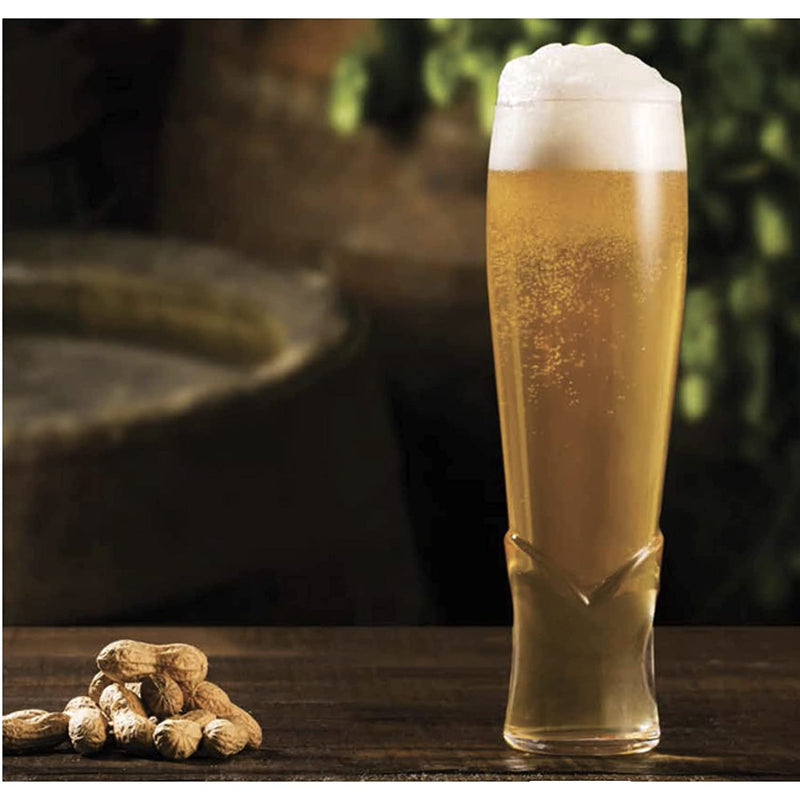 Wheat Craft Beer Glasses. Lager Beer Glass. Ale Craft Glass. (Pack of 4)(455 ml)