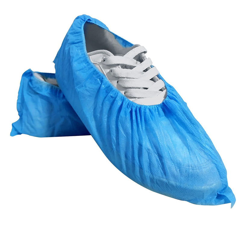 Shoe Cover Disposable. 100 pcs (50 pairs) Non-Woven Elasticated Fabric One Size Fits All. Non-Slip, Durable Boot & Shoes Cover for Indoor/Outdoor