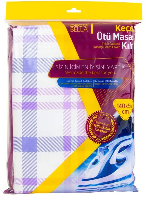 Ironing Board Cover. 140x50cm. Easy Fit. Thick Padded Ironing Board Cover.