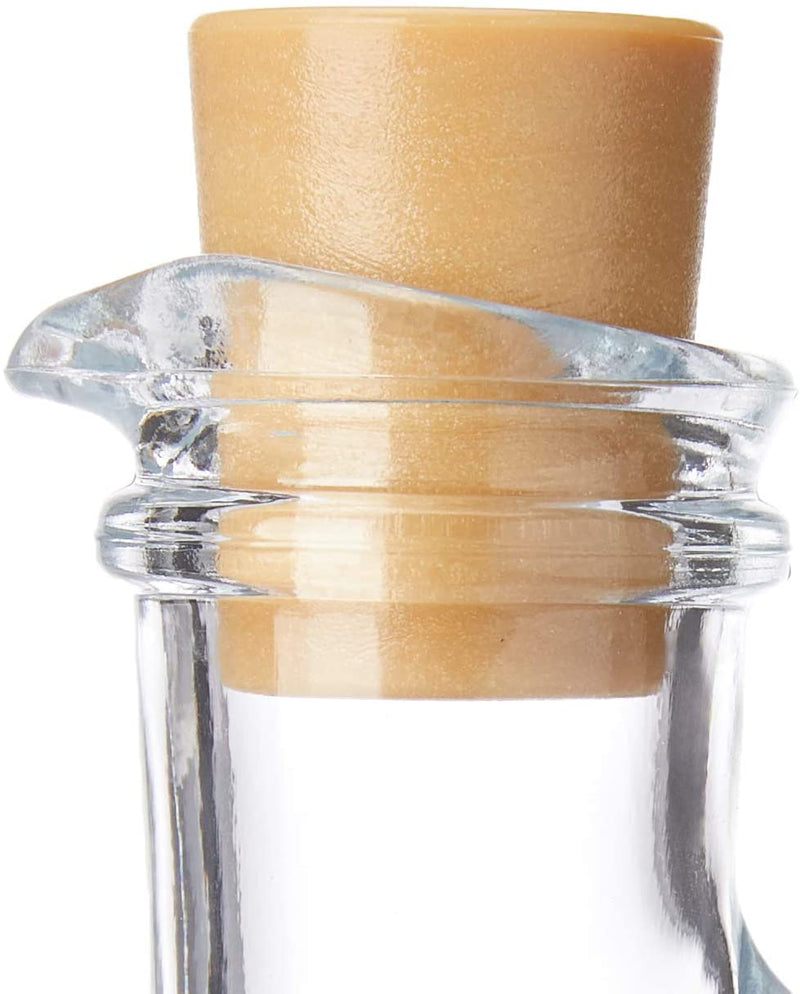 Oil & Vinegar Dispenser Set. Glass Bottle with Handle & Lid. (Set of 2) (260 cc)