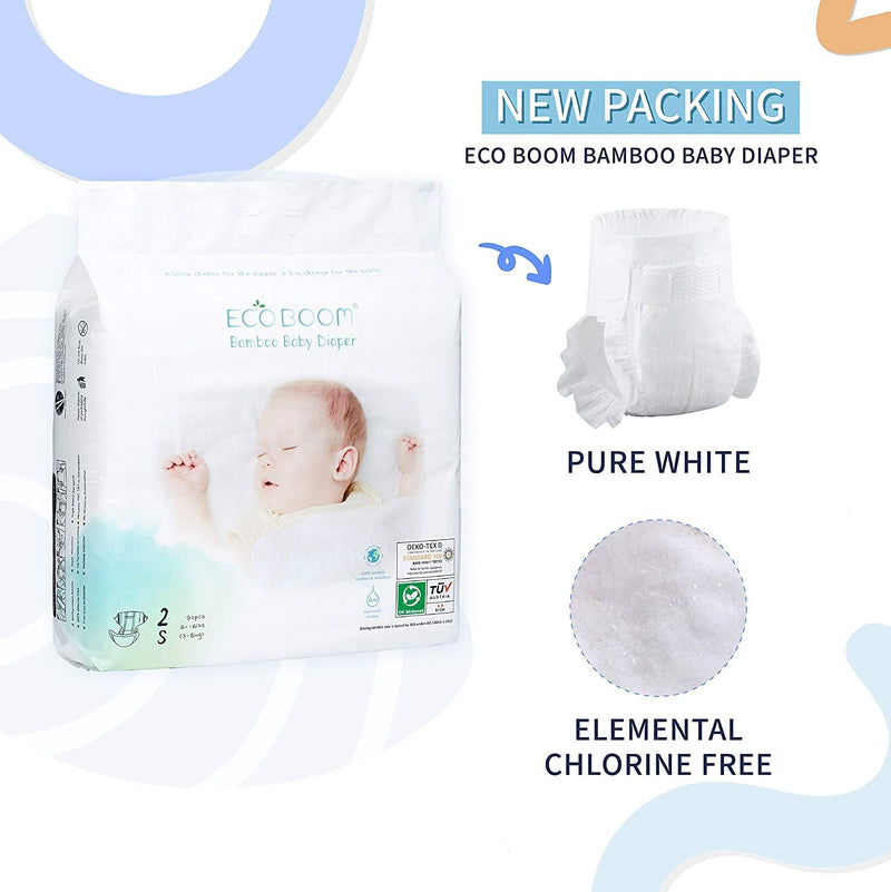 Bamboo Nappies Pants. Organic Diapers Easy Wear. Size 5 (20-30 lb) XL (28 Count)