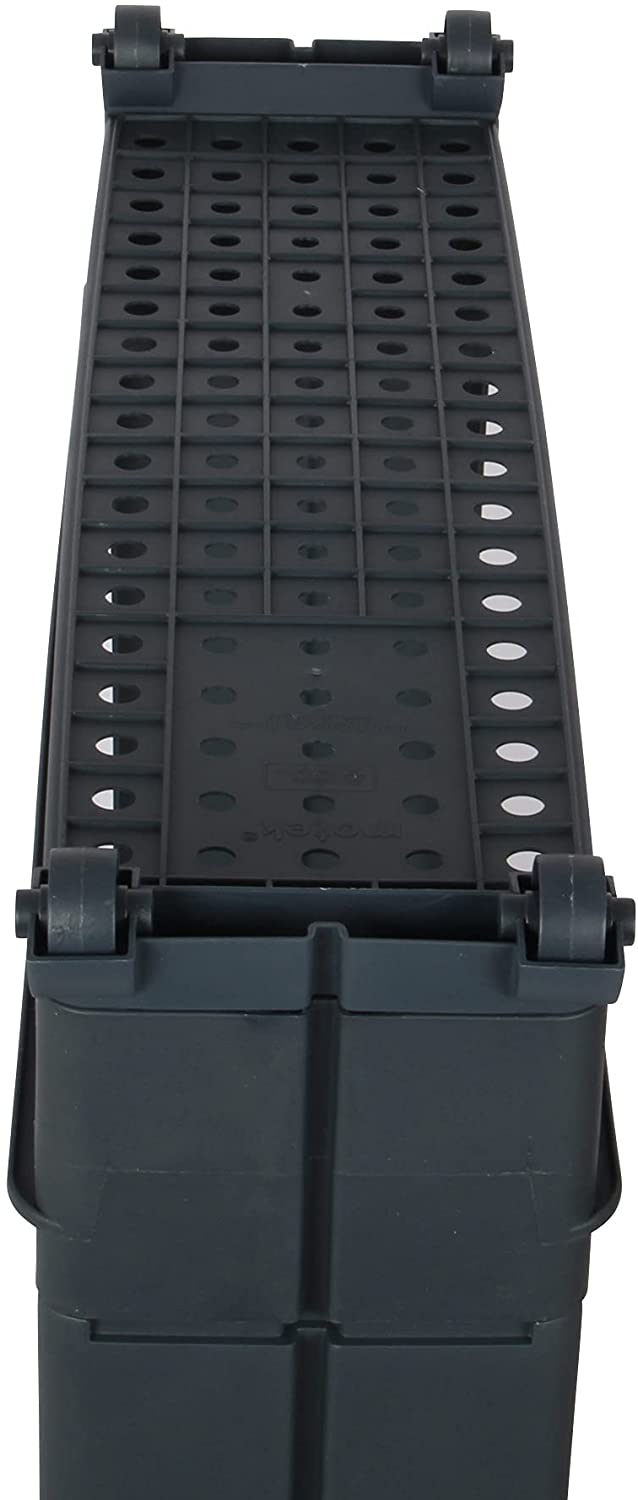 4 Tier Slim Slide Kitchen Trolley. Rack Storage Shelf Organiser Holder On Wheels.