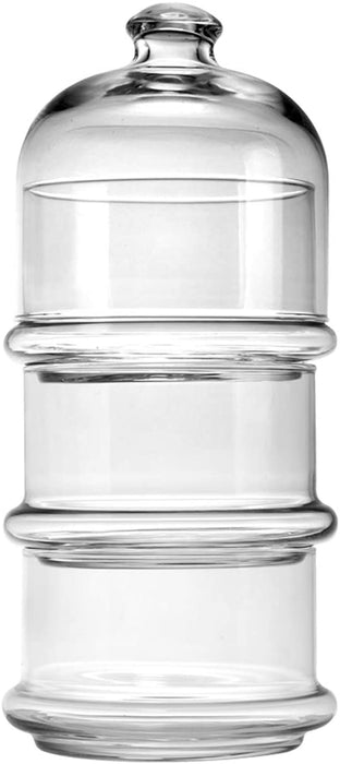 3 Tier Glass Decorative Patisserie Domed Jar. Cake Macaron Cookie Containers.