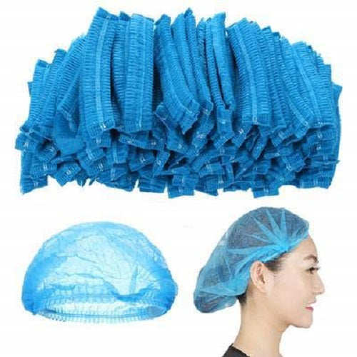 Disposable Elastic Mob Caps Blue Hair Cover Net. (21 inch) (Box of 1000)