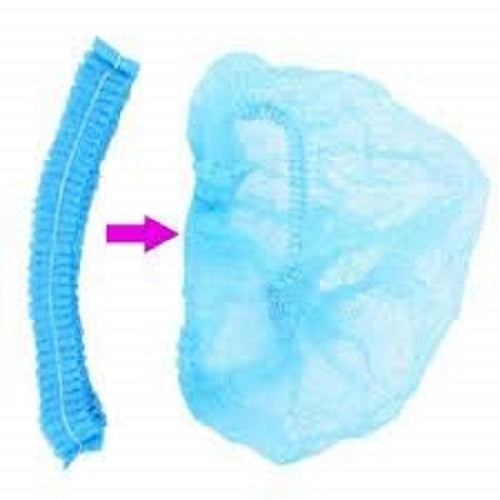 Disposable Elastic Mob Caps Blue Hair Cover Net. (21 inch) (Box of 1000)