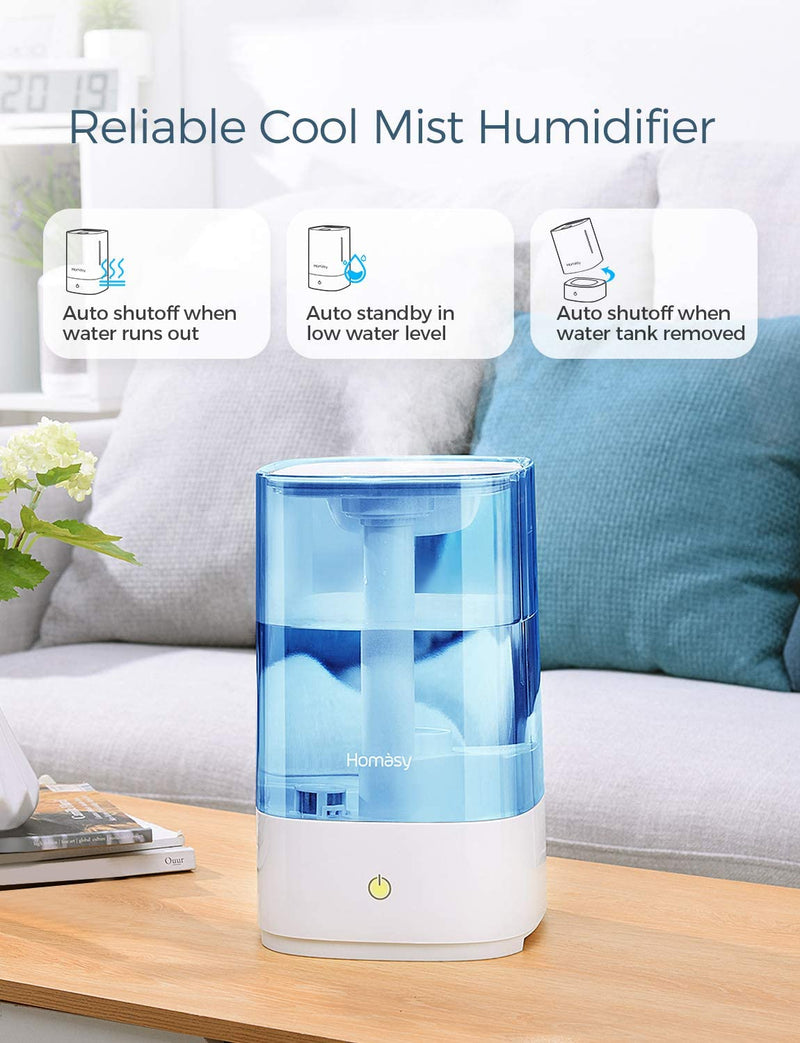 Ultrasonic Cool Mist Humidifier 4.5 L. Fresh Air Humidifiers. 28dB Quiet.