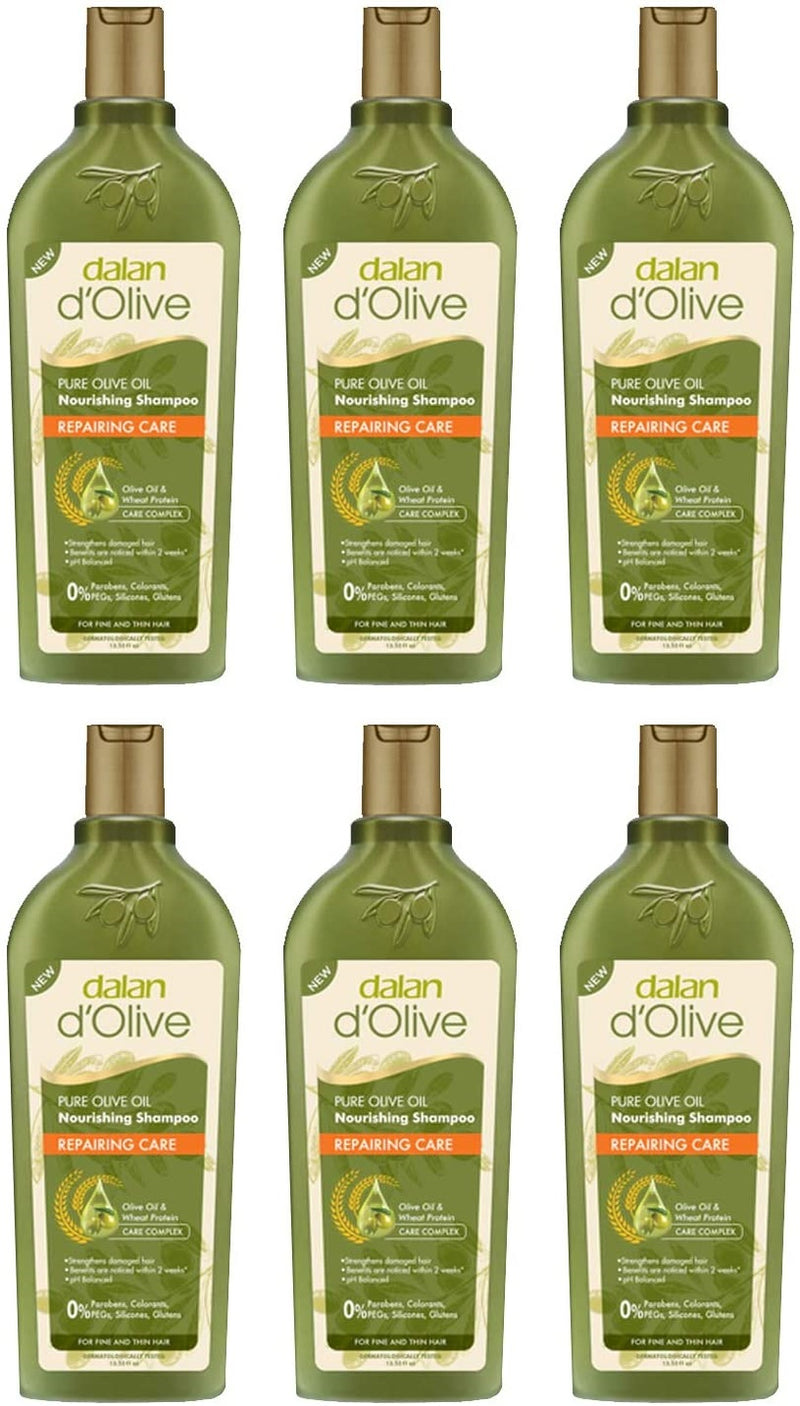 Olive Oil Repairing Care Shampoo. Nourishing Shampoo. (Pack of 6) (400ml)