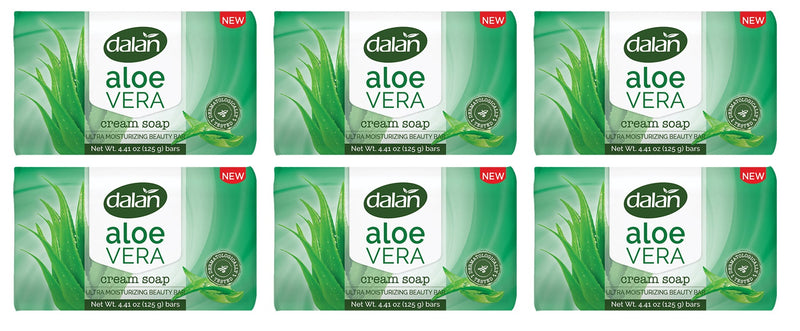 Aloe Vera Soap Bar. Ultra Moisturizing Cream Soap. (6x125g)