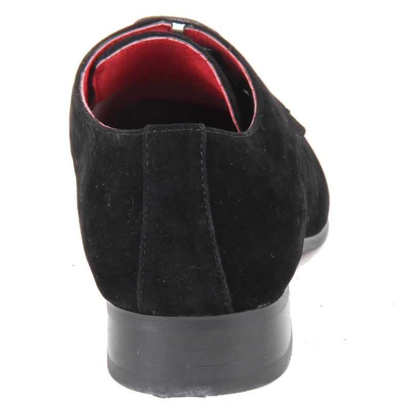 Derby Shoes Genuine Leather Lining Lace Up - Azurra (Black).