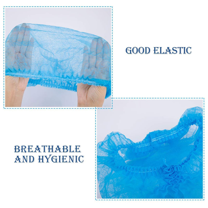 Disposable Elastic Mob Caps Blue Hair Cover Net. (21 inch) (Box of 1000)