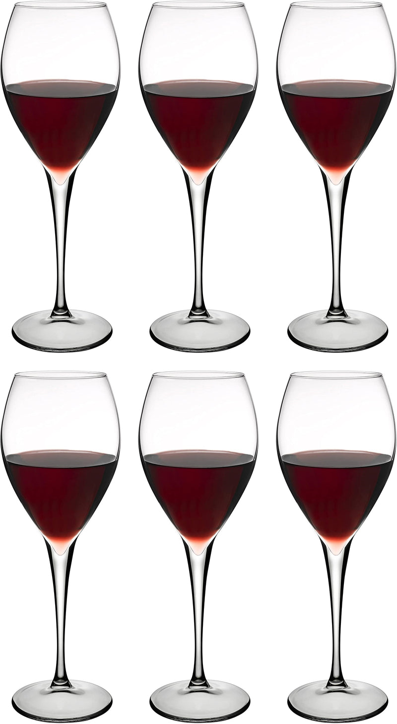 Red Wine Glasses. Large Wine Glass Set. Wine Goblet. (Pack of 6) (445 cc/ml)