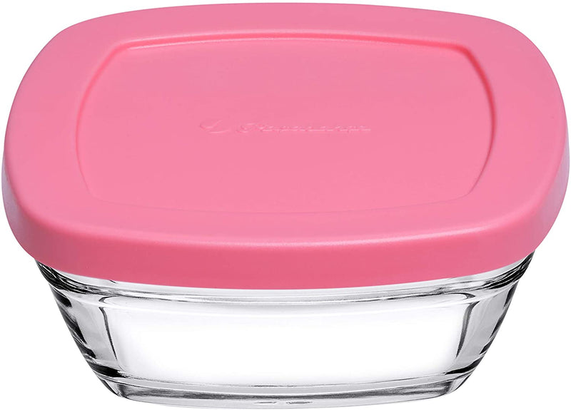 8 pcs Food Storage Container Set with Coloured Lid. Glass Small Bowl. (310 cc/ml)