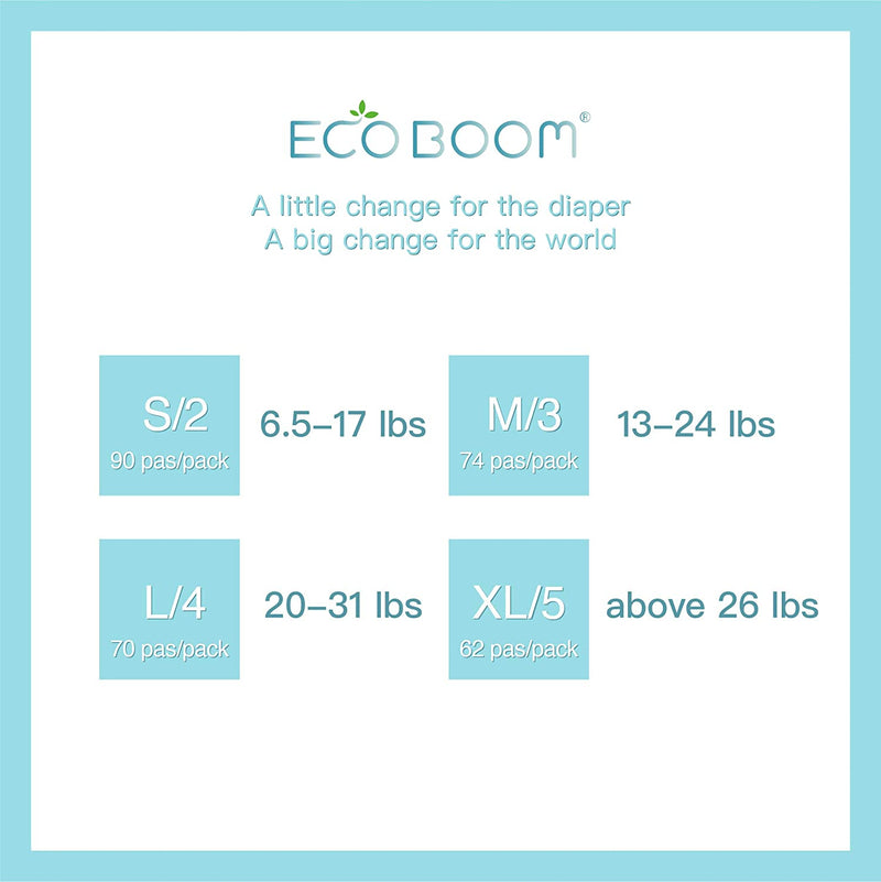 Baby Nappies. Plant-Based Nappies with Super Absorbent. (Size 3) (74 Count Pack)