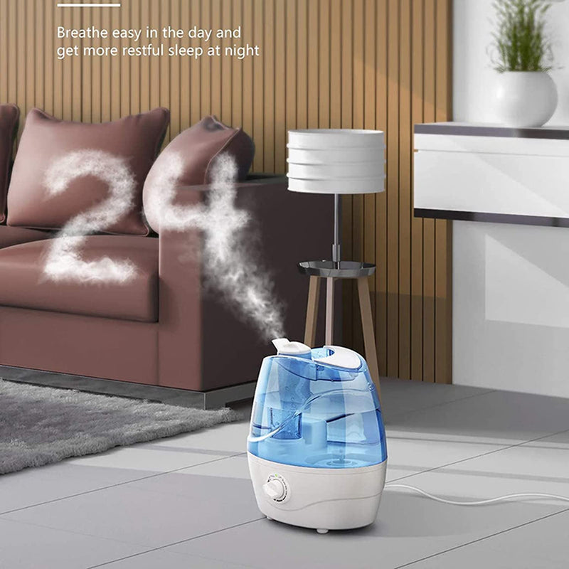 2.2L Cool Mist Humidifier. Ultrasonic Air Humidifier. 360° Nozzle. 28dB Quiet.