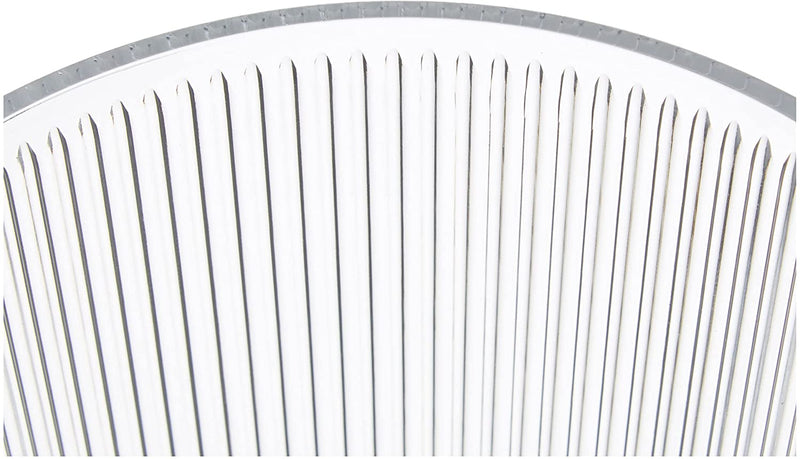 Glass Orchid Flower Pot. Stripe Straight Line Design Round Vase. Decorative Pot.