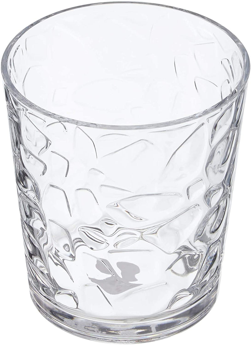 2x Glass Orchid Flower Pot. Ice Mosaic Design Round Vase. Decorative Pot.