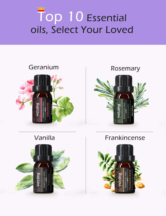 Essential Oils Set. Aromatherapy Essential Oil For Diffuser. Gift Set. (10x10ml)