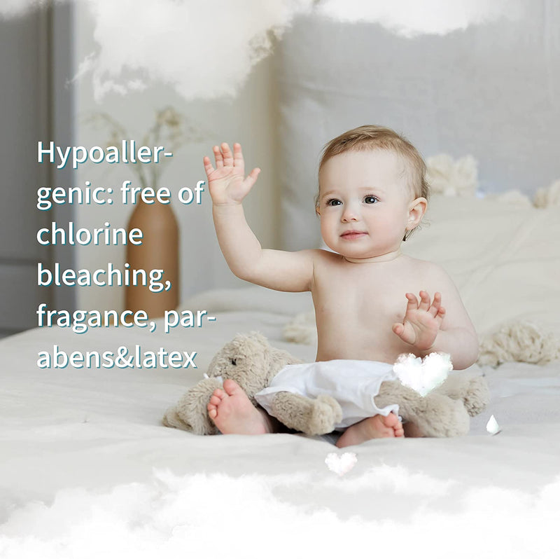 Baby Nappies. Plant-Based Nappies with Super Absorbent. (Size 3) (74 Count Pack)