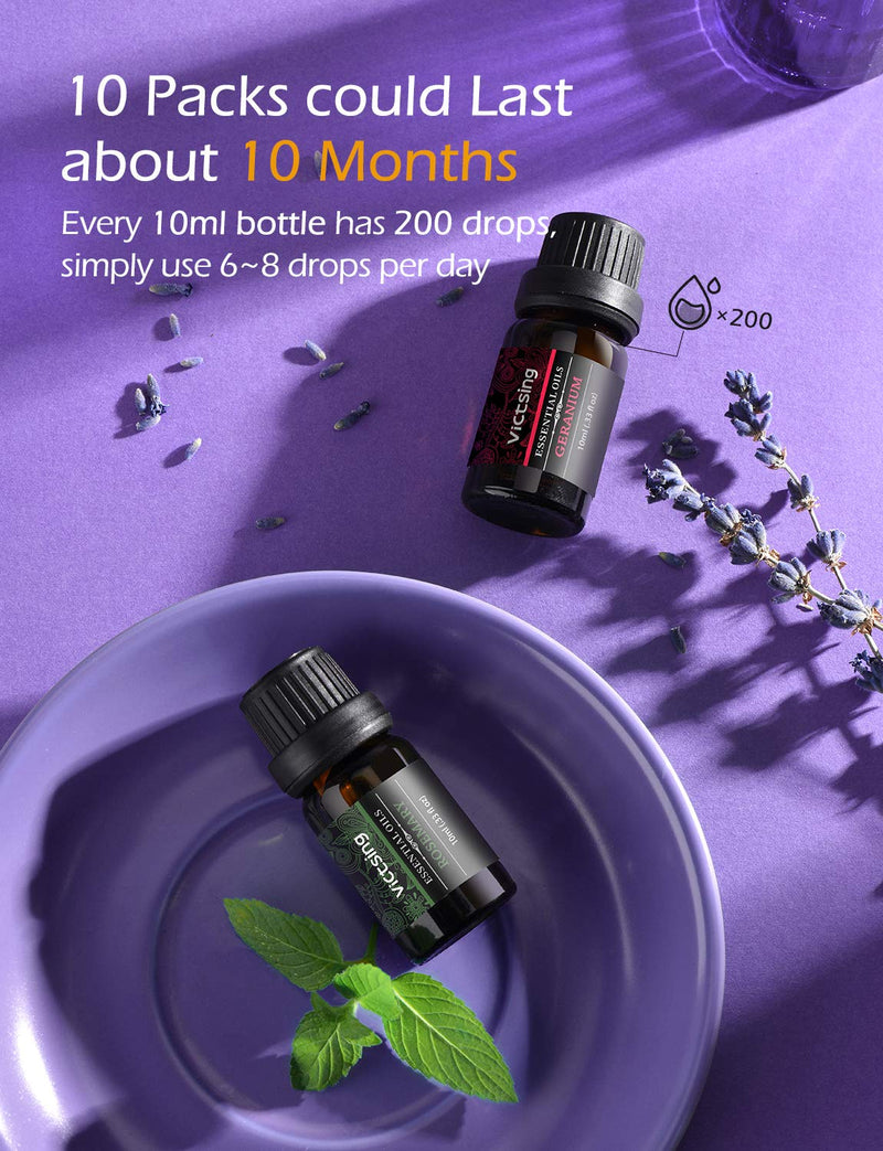 Essential Oil Diffuser with Oils.150ml Oil Diffuser with 10 Pure Essential Oils.