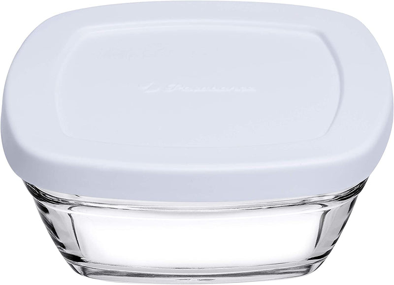 8 pcs Food Storage Container Set with Coloured Lid. Glass Small Bowl. (310 cc/ml)