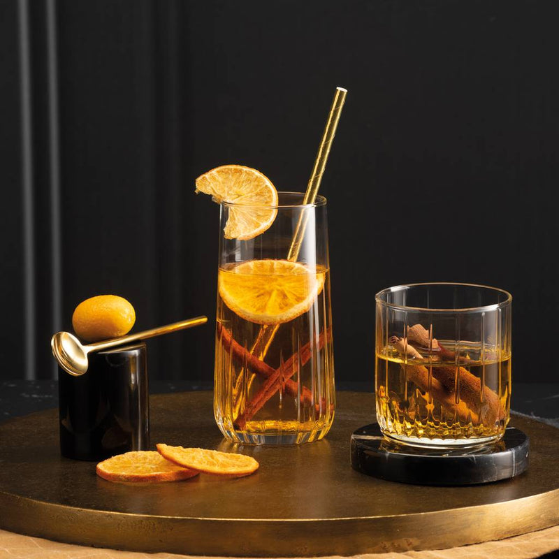 Highball Glass Set. Cocktail / Juice / Water Glasses. (Pack of 6) (360 cc/ml)