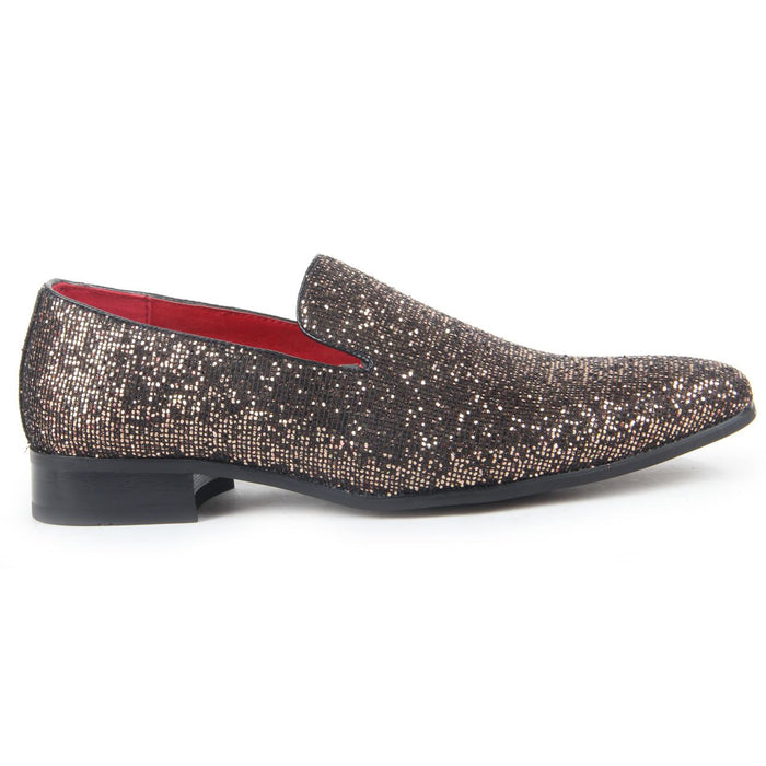 Glitter Sequin Diamond Loafers - East End (Bronze)