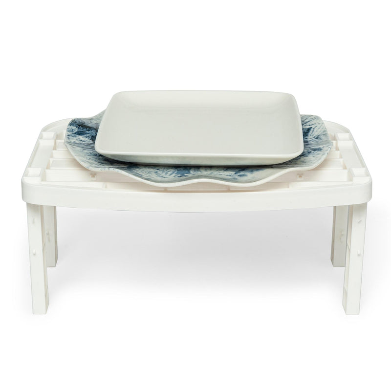 Cupboard Shelf Organizer. Kitchen Cabinet Shelf. (White)