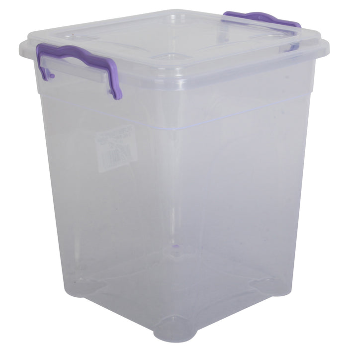10x Plastic Storage Box With Lid - 7L
