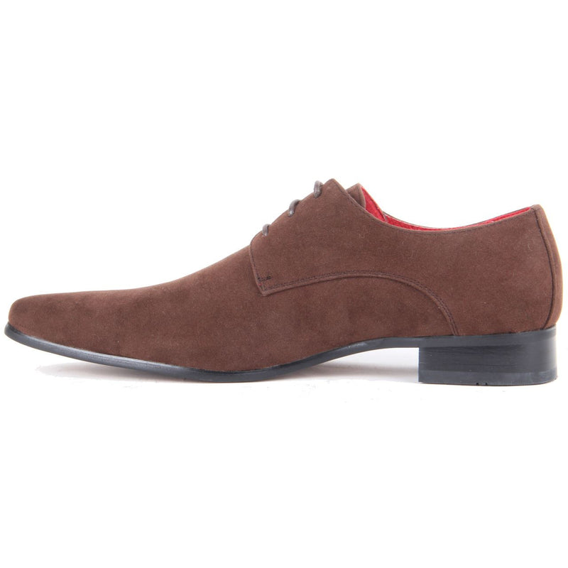 Derby Shoes Genuine Leather Lining Lace Up - Azurra (Brown)