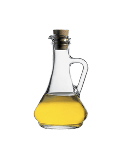 Oil & Vinegar Dispenser Set. Glass Bottle with Handle & Lid. (Set of 2) (260 cc)