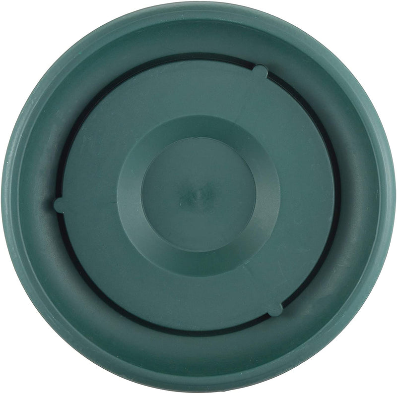 Movable Planters with Wheels. Round Caddy Plant Mover Stand Tray Saucer. (Green)