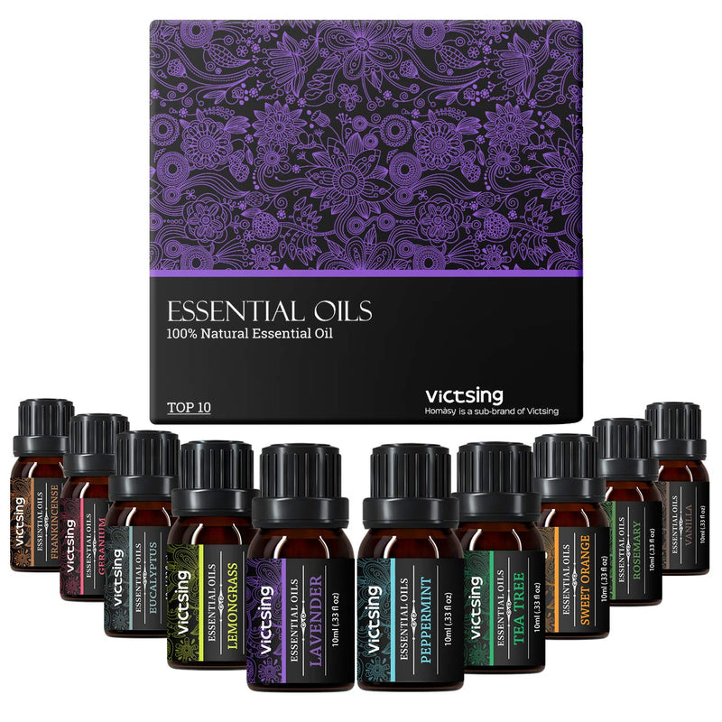 Essential Oil Diffuser with Oils.150ml Oil Diffuser with 10 Pure Essential Oils.