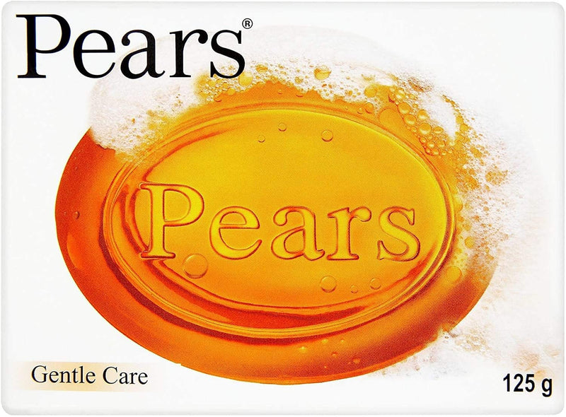 Pears Transparent Amber Soap. Pure &  Gentle Soap with Natural Oils. (125g each) (Pack of 12)