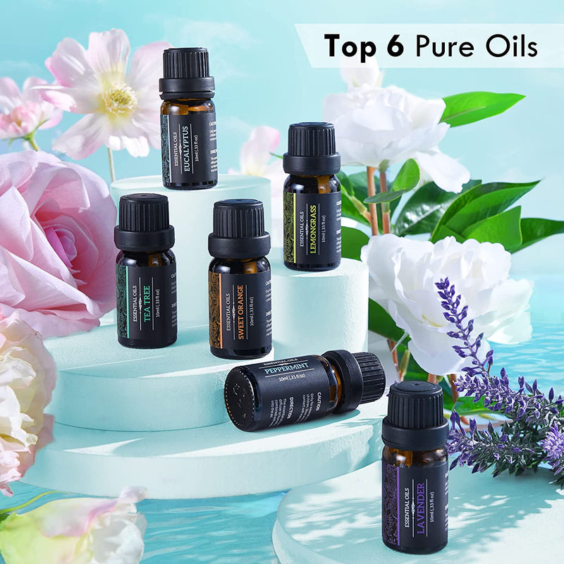 Essential Oils Diffuser. Oil Diffusers with 6 Pure Oils. Aromatherapy Diffuser.