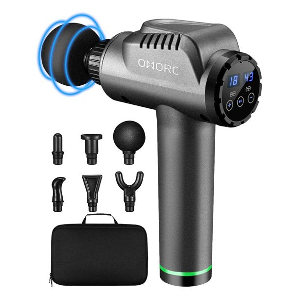 Muscle Massage Gun. Deep Tissue Massager. 6 Heads 30 Speeds. Cordless Portable.