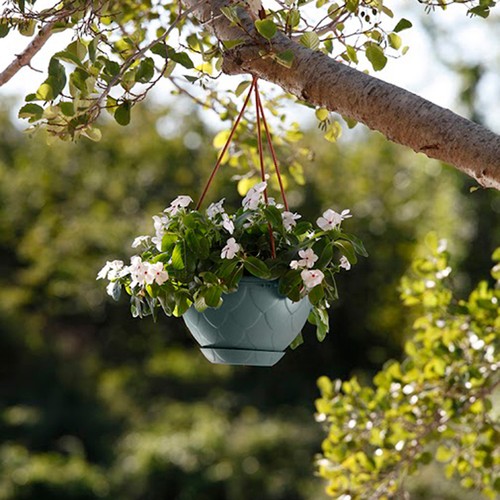 Outdoor Hanging Plant Pots. Flower Pot with Saucer. Garden Hanging Stylish Pot. (4.6 Litre)
