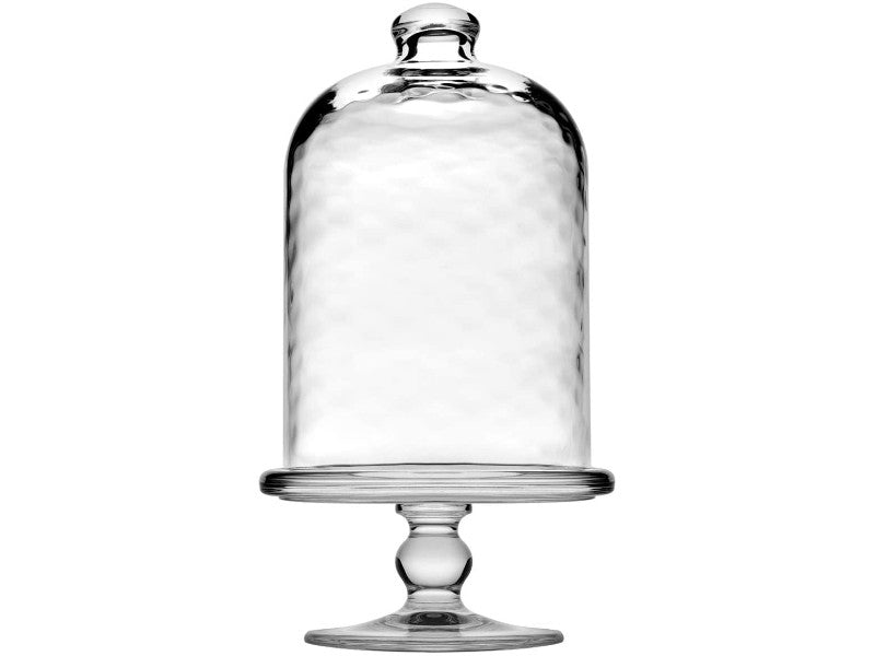 Glass Footed Serving Cake Stand with Dome Lid. Decorative Patisserie Cake Stand.