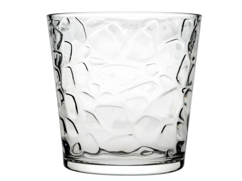 Glass Orchid Flower Pot. Ice Mosaic Design Round Vase. Decorative Pot.